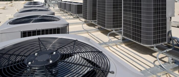 Many Air Conditioning Units Outside